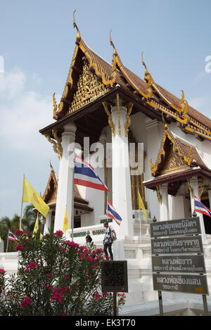 Wat Na Phra Mane eine historische Thai Tempel in Ayutthaya Thailand Stockfoto