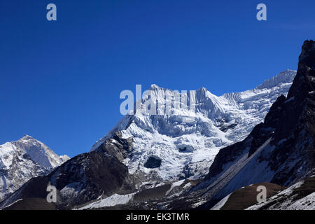 Island Peak Mountain (Imja Tse), Everest base camp Trek, Sagarmatha Nationalpark, UNESCO-Weltkulturerbe, Solu-Khumbu Stockfoto