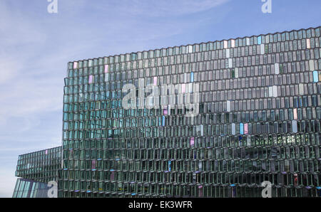 Die Harpa in Reykjavik, Island - Außenansicht Gebäude Stockfoto