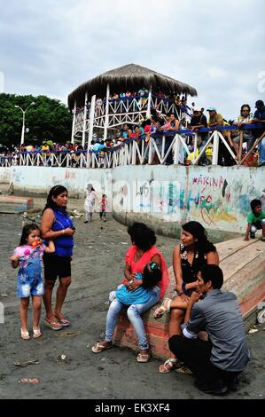 Festival auf dem Tag von San Pedro und El Señor del Mar (Lord des Meeres) in PUERTO PIZARRO. Abteilung von Tumbes. Peru Stockfoto