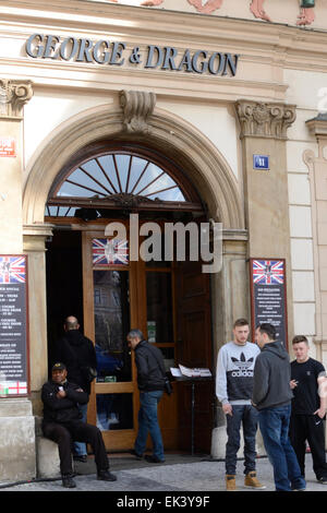 George und Dragon Pub, Prag Stockfoto