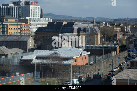 Luftaufnahme des Gefängnisses von Cardiff in Cardiff, Südwales. Stockfoto