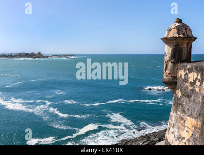 Aussichtsturm, beobachten die Einfahrt in die Bucht. Stockfoto