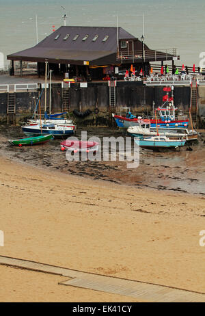 Hafen Sie, Anlegestelle, Broadstairs, Viking Bay, Thanet in Kent, England, Vereinigtes Königreich Stockfoto