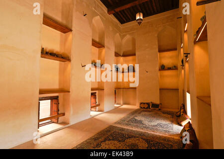 Innenraum von Jabrin (Nähe, feine, Gibreen) Burg, Oman Stockfoto