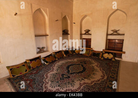Koran Schule (Medrese) Raum von Jabrin (Nähe, feine, Gibreen) Burg, Oman Stockfoto
