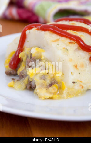 Franko-kanadische Shepherd Pie Pastete chinois Stockfoto