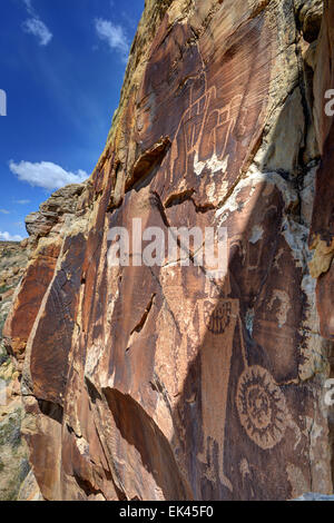 McKee Federn Petroglyph - Dinosaur National Monument - Utah Stockfoto