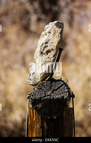 Ausgewogene Felsen, Land nur über den Arkansas River von der Innenstadt von Salida, Colorado, USA Stockfoto