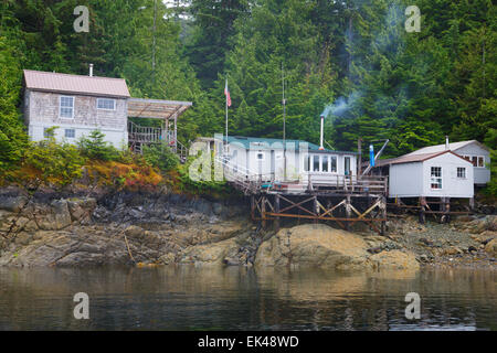 Kleine Gemeinschaft von Meyers Chuck, Tongass National Forest, Alaska. Stockfoto
