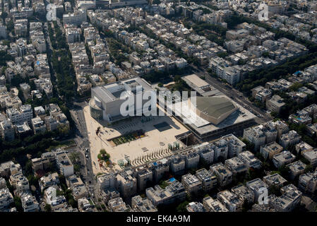 Aerial Photography von Tel Aviv, Israel Habimah Quadrat Stockfoto