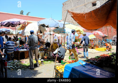 bunte Souk Markt in Marrakesch, Marokko Stockfoto