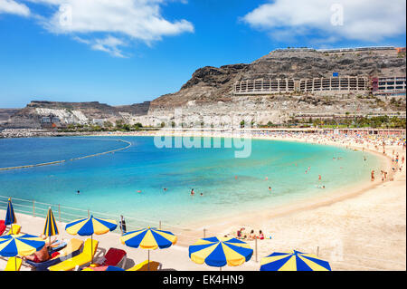 Playa de Amadores Strand. Gran Canaria, Kanarische Inseln. Spanien Stockfoto