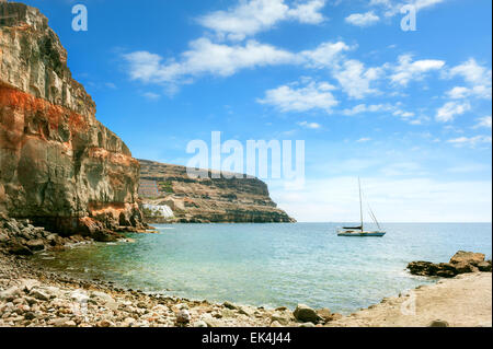 Küste von Puerto de Mogan. Gran Canaria. Kanarischen Inseln. Stockfoto