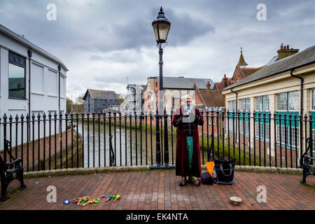 Straße Entertainer, Lewes, Sussex, UK Stockfoto