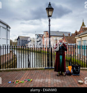 Straße Entertainer, Lewes, Sussex, UK Stockfoto