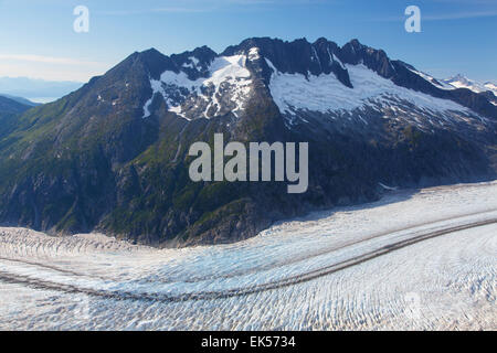 Luftaufnahmen von Herbert Glacier, Tongass National Forest, in der Nähe von Juneau, Alaska Stockfoto