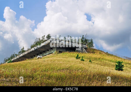 Befehl Beobachtungsposten auf dem ehemaligen Boden 'Dretun'-'Abashin' Höhe. Stockfoto