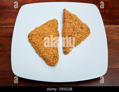 Essen - rollt italienische Paniertes Fleisch fertig gekocht werden Stockfoto