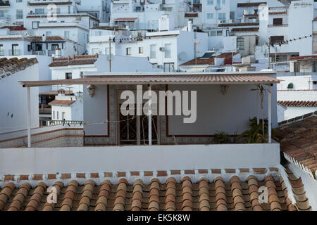 Traditionelle weiße Mauern beherbergt im spanischen Dorf (Pueblo) in Mijas Andalusien Spanien Stockfoto