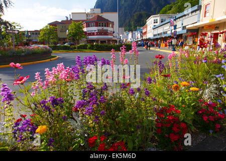 Die Innenstadt von Juneau, Alaska. Stockfoto