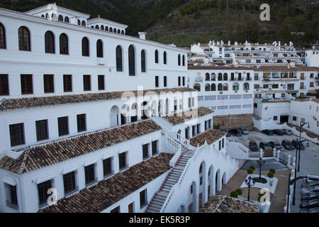 Traditionelle weiße Mauern beherbergt im spanischen Dorf (Pueblo) in Mijas Andalusien Spanien Stockfoto