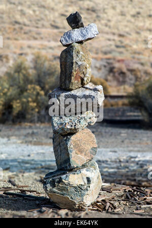 Ausgewogene Felsen, Land nur über den Arkansas River von der Innenstadt von Salida, Colorado, USA Stockfoto