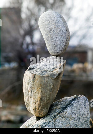 Ausgewogene Felsen, Land nur über den Arkansas River von der Innenstadt von Salida, Colorado, USA Stockfoto