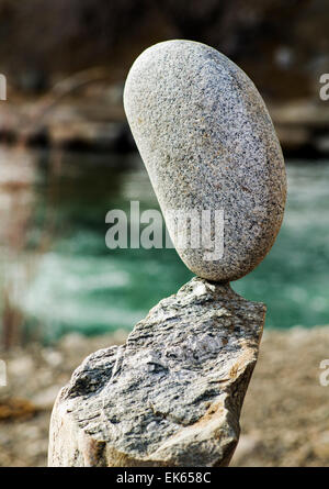 Ausgewogene Felsen, Land nur über den Arkansas River von der Innenstadt von Salida, Colorado, USA Stockfoto