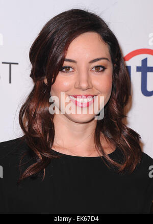 Die 2014 PaleyFest "Parks und Erholung" Event im Dolby Theater auf 18. März 2014 in Hollywood, Kalifornien. Mitwirkende: Aubrey Plaza wo: Los Angeles, California, Vereinigte Staaten von Amerika bei: 18. März 2014 Stockfoto