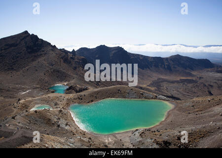 Emerald Lake, Tongariro Northern Circuit, Neuseeland. Stockfoto