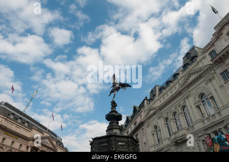 Eros-Statue am Piccadilly Circus, London. Stockfoto