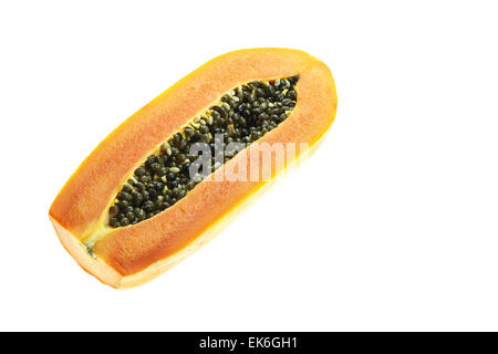 Thai Papaya isoliert auf weißem Hintergrund Stockfoto