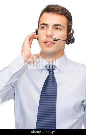 freundlich männlichen Helpline operator Stockfoto