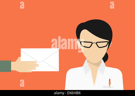 Geschäftsführer erhielt eine mail Stockfoto