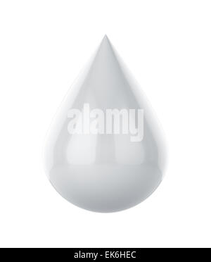 3D-Rendering Weißlack drop isolierten auf weißen Hintergrund Stockfoto