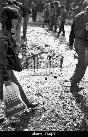 Anti-ungarische Volksgruppe ethnischen Pogrom Nachmahd, 19. / 20. März 1990, Tirgu Mures / Tirgu, Siebenbürgen, Rumänien Stockfoto