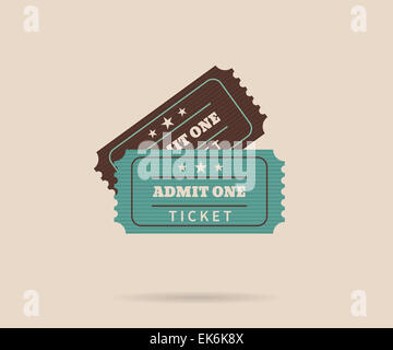 Zwei Retro-tickets Stockfoto