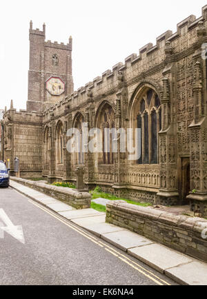 Die Pfarrei Kirche von Launceston in Cornwall ist St. Mary Magdalene. Die Stockfoto