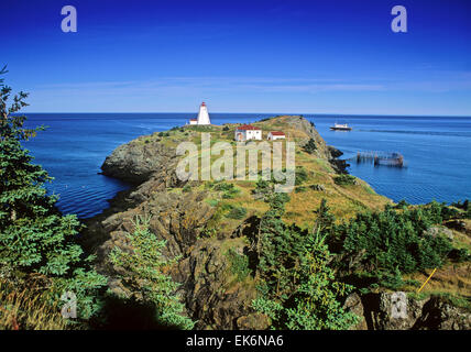 Nordamerika, Kanada, New Brunswick, Bay Of Fundy, Grand Manan Island, North Head, Schwalbenschwanz Leuchtturm Stockfoto