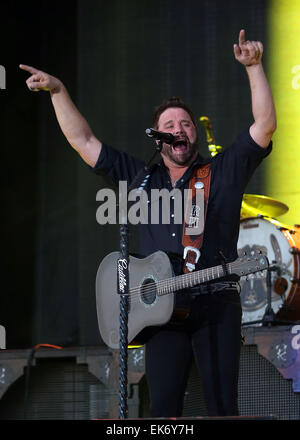 Route 91 Ernte Country Music Festival bei MGM Resorts Dorf - Tag 1 - Auftritten - Randy Houser mit: Randy Houser wo: Las Vegas, Nevada, Vereinigte Staaten, wann: 3. Oktober 2014 Stockfoto