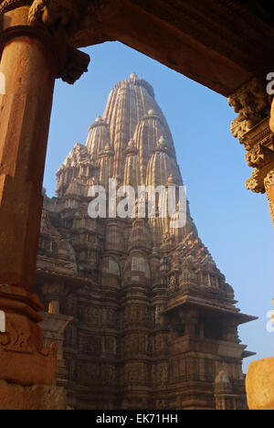 Kandariya Mahadev Tempel westlichen Gruppe der Tempel Khajuraho Tempel Indien Stockfoto