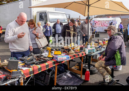 Auto Boot verkaufen, Ayr, Ayrshire, Schottland Stockfoto