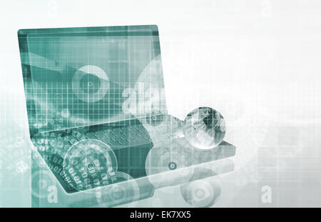 Tech-futuristische Business-Diagramm Stockfoto