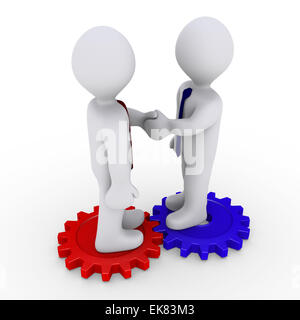 Auf zwei Zahnräder umzugehen Stockfoto