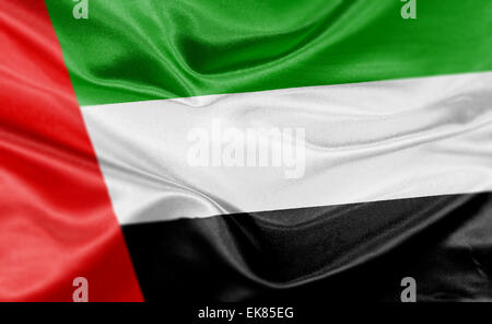 Hoher Auflösung Rendern der Nationalflagge der VAE. Stockfoto