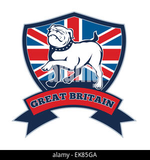 Team GB-englische Bulldogge-Großbritannien-Maskottchen Stockfoto