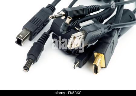 Stecker und Buchsen Stockfoto