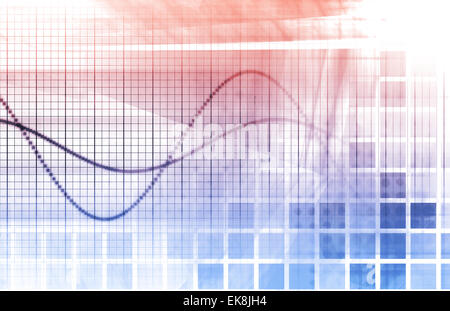 Tech-futuristische Business-Diagramm Stockfoto