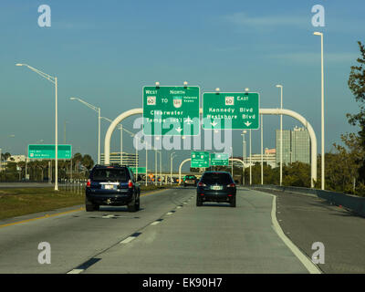 Landstraße Zeichen, Tampa, Florida Stockfoto